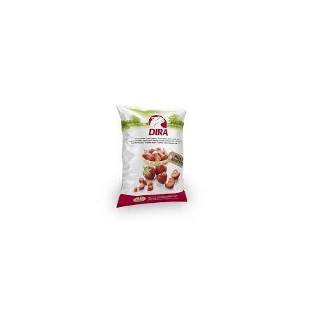 DIRAFROST AARDBEI  MAROKKO BLOKJES GECOAT 10X10 MM 2 X 2,5 KG