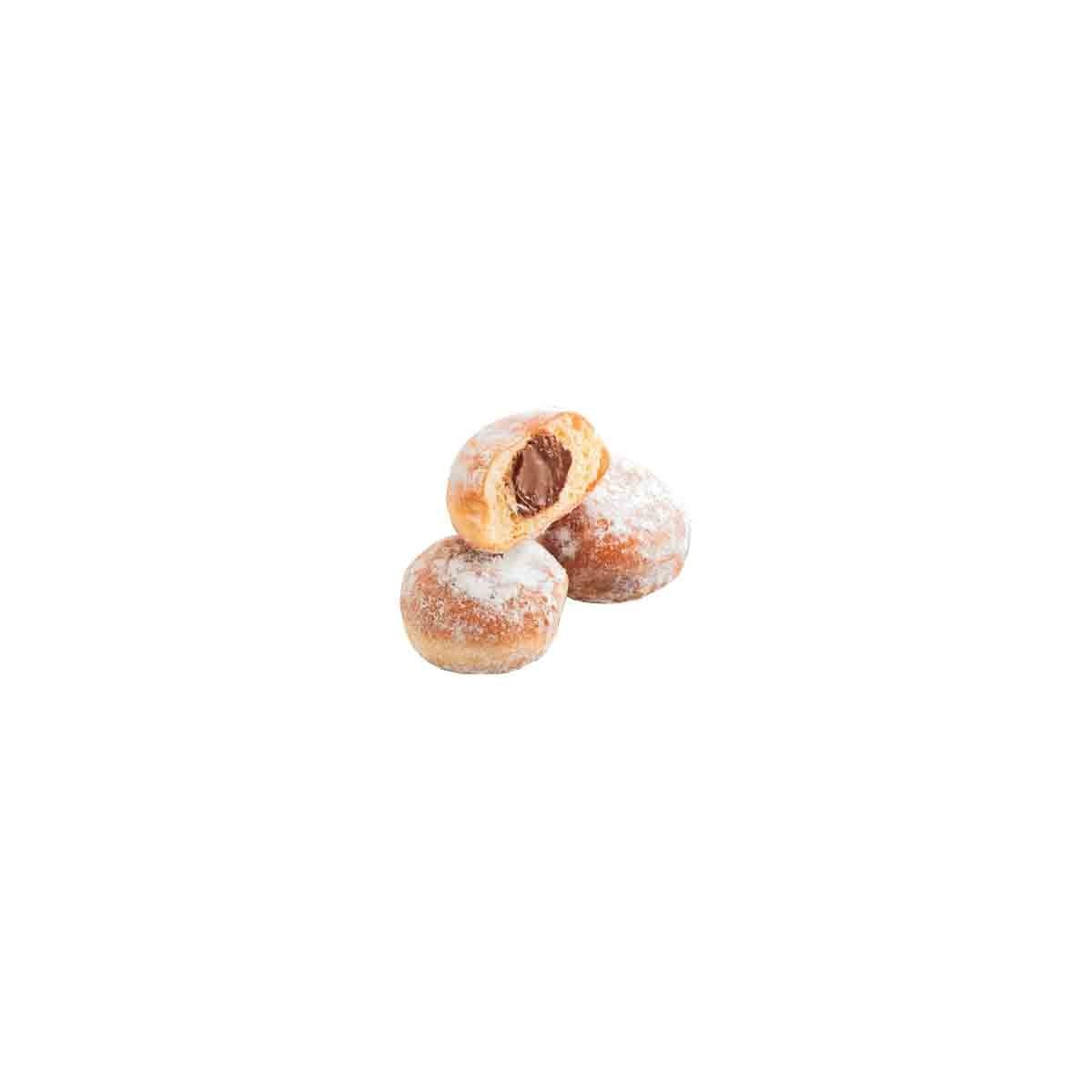 RMM 27056 MINI RONDE BEIGNET MET CHOCO EN HAZELNOOTVULLING 70X 21GR  DOOS