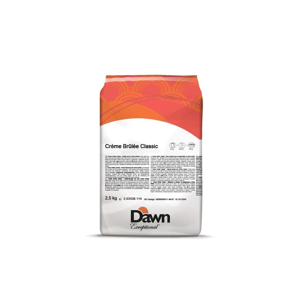 DAWN DESSERT CR‘ME BR›L’E 5KG  CARTON