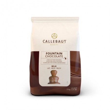 CALLEBAUT CHM-N823FOUNE4-U71 FONTEINCHOCOLADE  MELK KARTON VAN 8 ZAKKEN X 2,5KG  KG