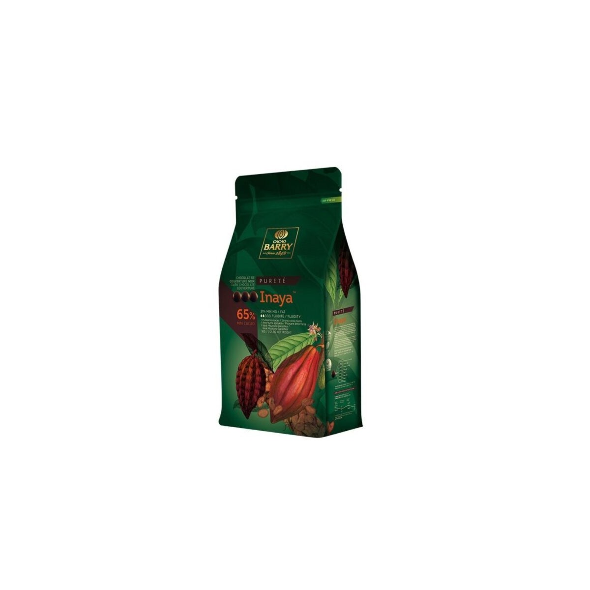 Chocolat noir Origine Inaya 65% en callets 1kg