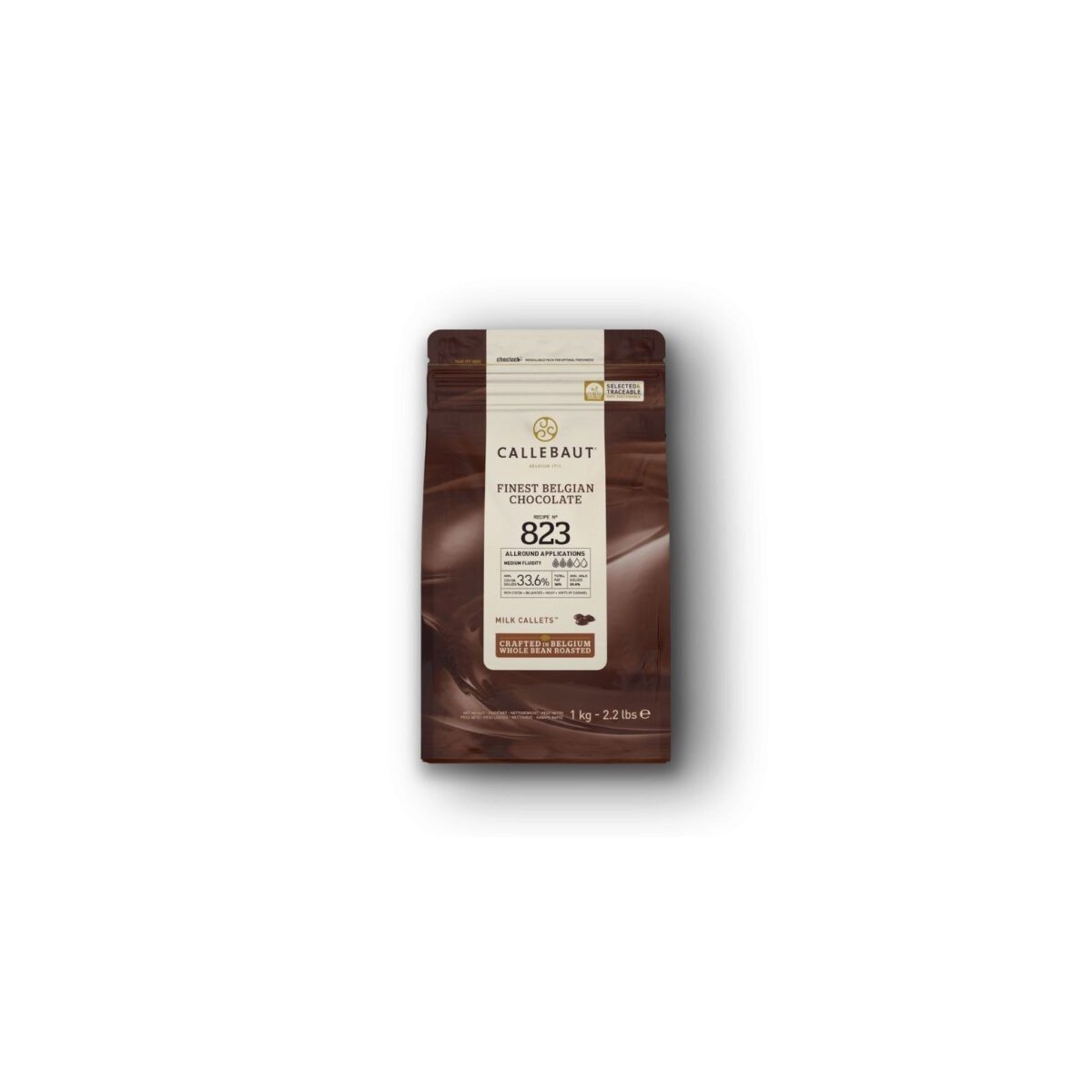 MILK CALLEBAUT 823-E1-U68 34% CALLETS IN BOX OF 6 BAGS X 1KG  KG