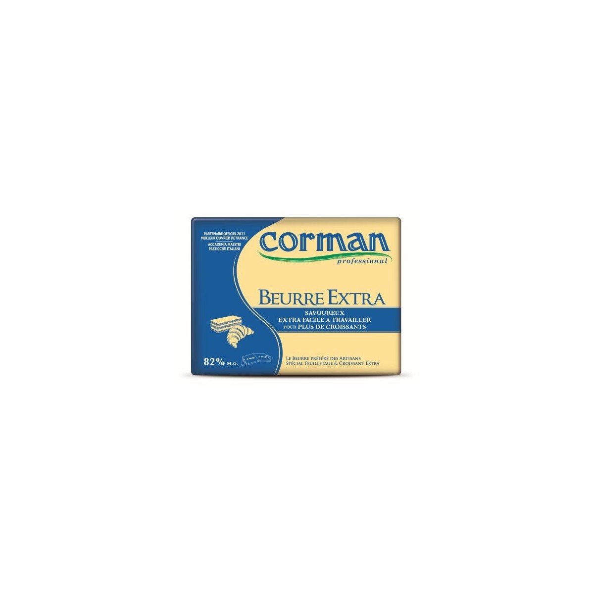 CORMAN BUTTER EXTRA 82% PUFF PASTRY & CROISSANT NEUTRAL 5 X 2KG 0029125 - 29777501  KG