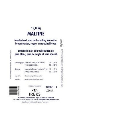 IREKS 100101 MALTINE 15KG