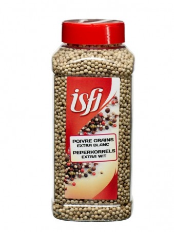 ISFI WHITE PEPPERCORNS 650GR  JAR