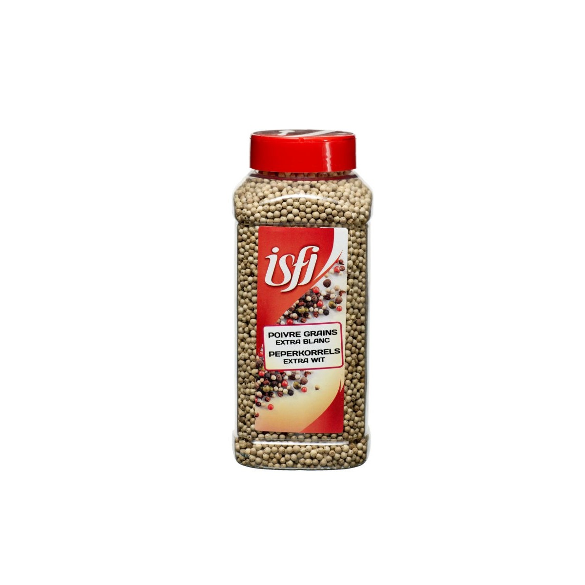 ISFI WHITE PEPPERCORNS 650GR  JAR