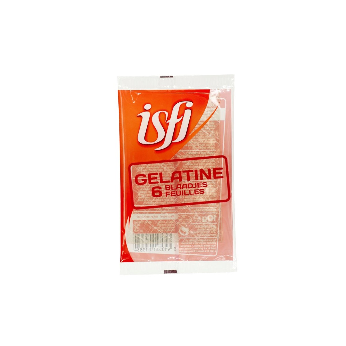 ISFI GELATINE FEUILLES 6 X 10GR