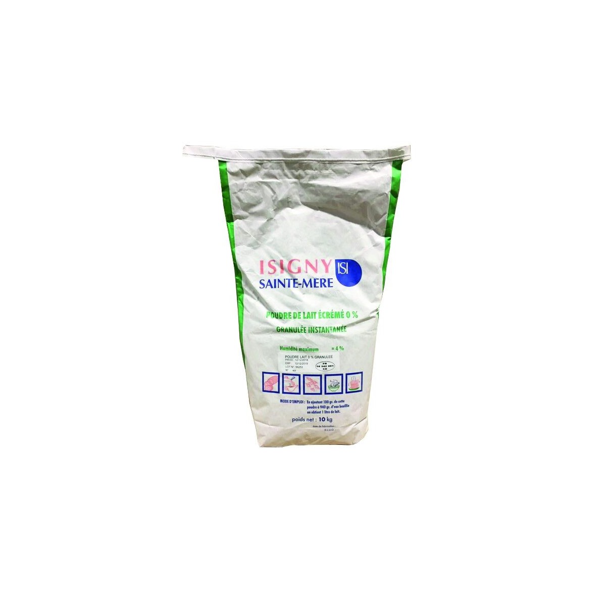 ISIGNY MILK POWDER 0% MG INSTANT 10KG  BAG