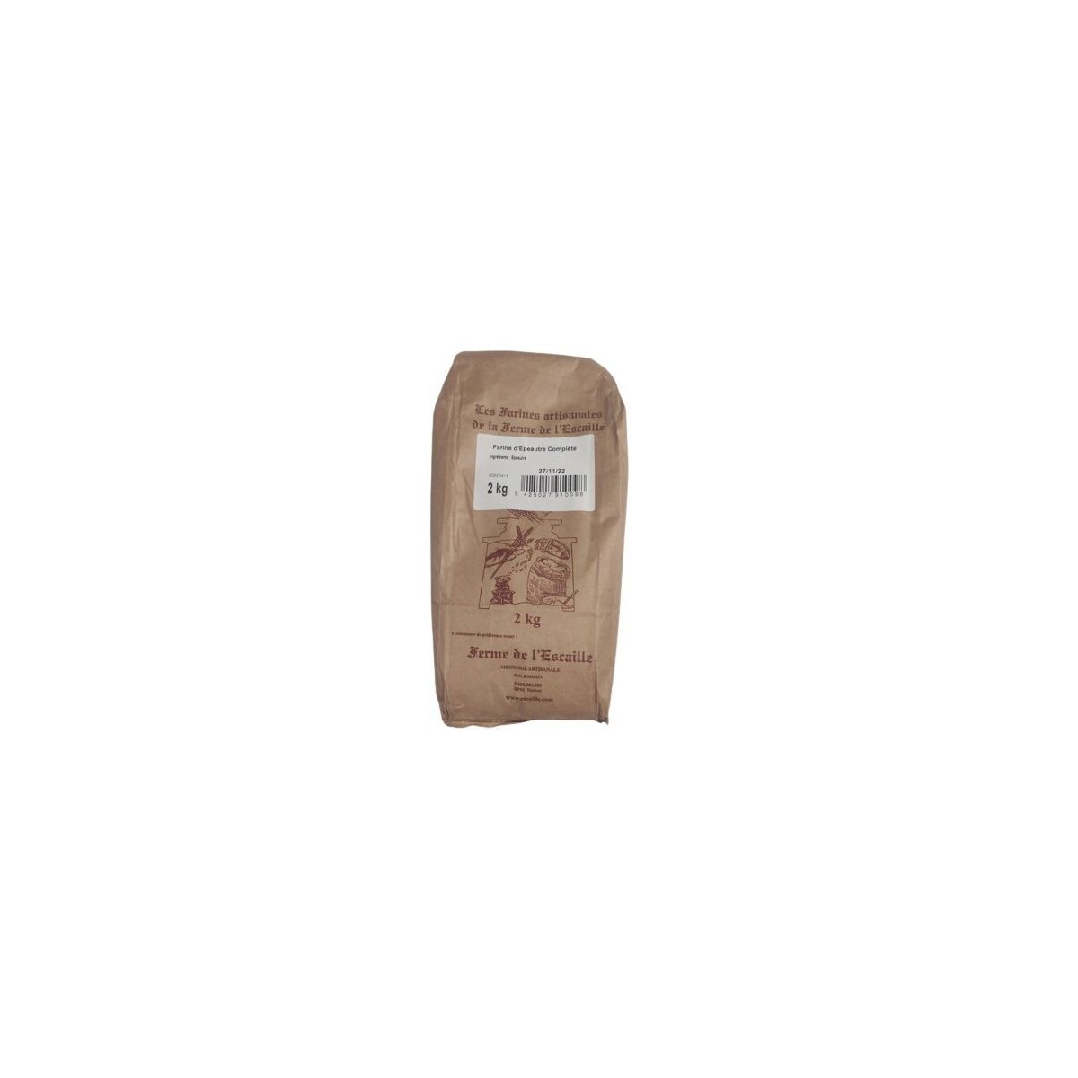 WHITE SPELT FLOUR THE 2KG FERME DE L'ESCAILLE  BAG