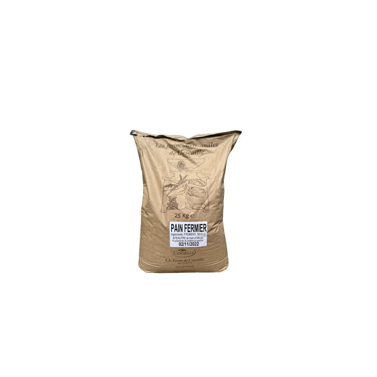 FLOUR FARMHOUSE BREAD 25KG FERME DE L'ESCAILLE  BAG