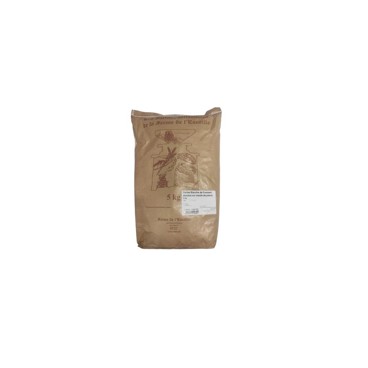 WHOLEMEAL WHEAT FLOUR 5KG FERME DE L'ESCAILLE  BAG