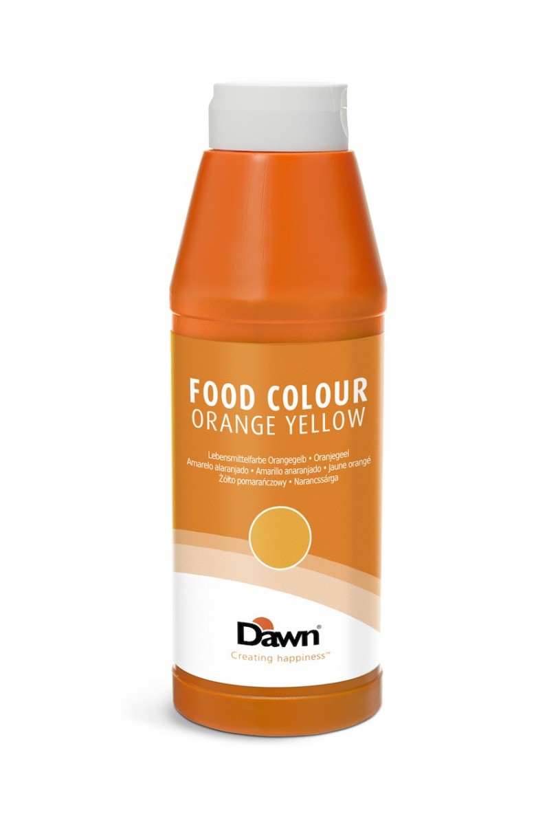 DAWN LIQUID DYE YELLOW ORANGE 4 X 1L  BOTTLE