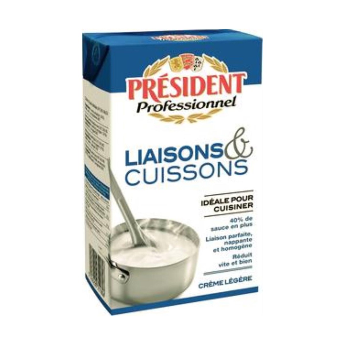 PRESIDENT CULINARY CREAM 18% UHT 6 X 1L  LITER