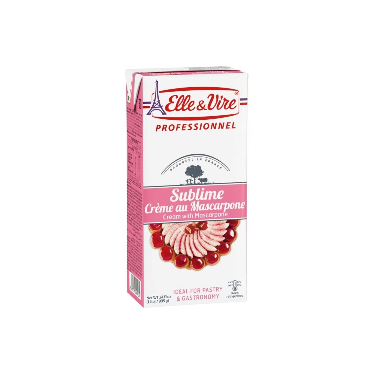 ELLE & VIRE SUBLIME MASCARPONE CREAM 6 X 1L  LITRE