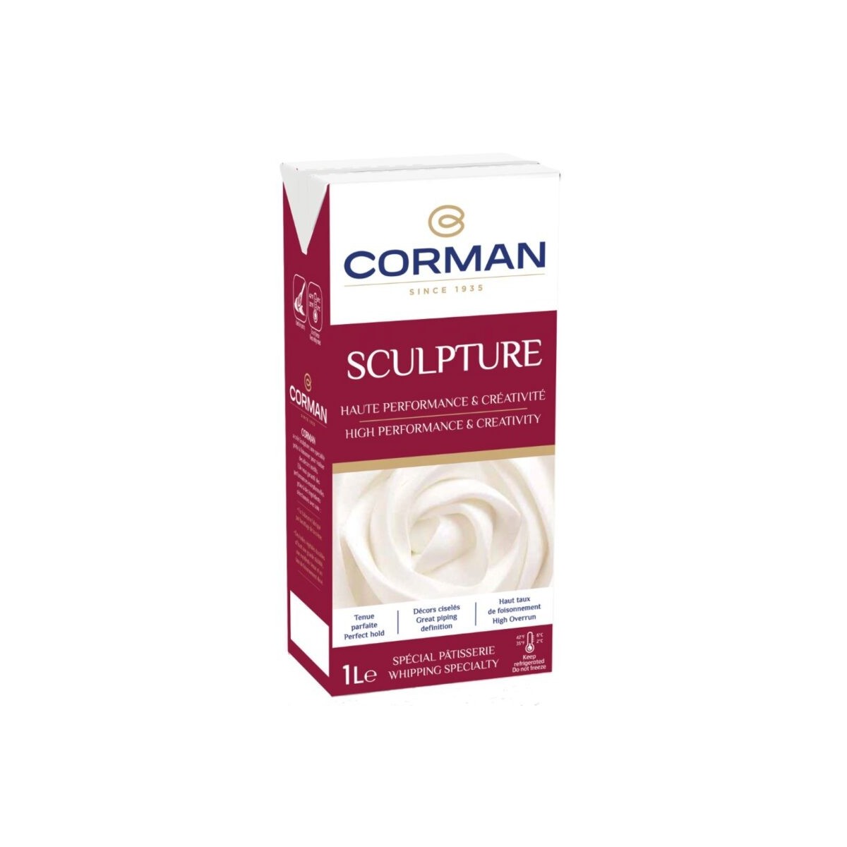 CORMAN VEGETAAL CREME SCULPTUUR  31% 6 X 1L  LITER OP/BEST