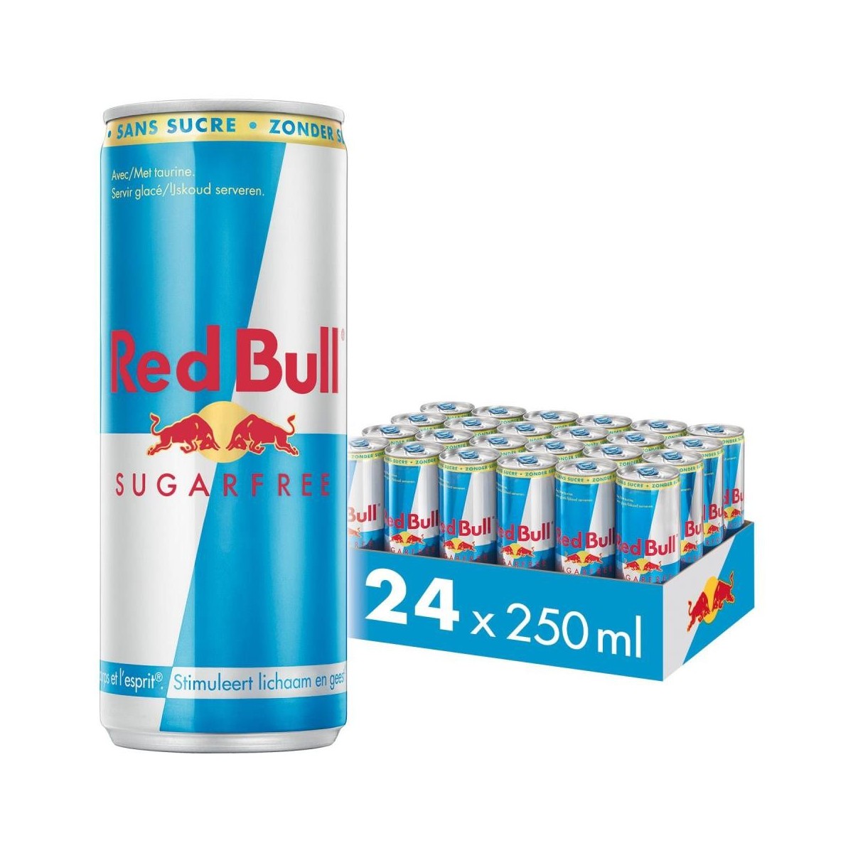 DRINK REDBULL SUGAR FREE 24X25CL CANS  TRAY