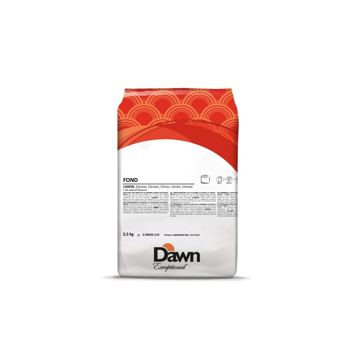 DAWN FOND LEMON 2 X 2,5KG  BOX 