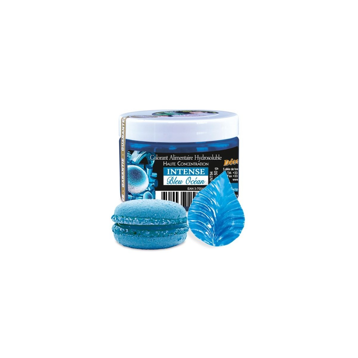 COLORANT HYDROSOLUBLE INTENSE BLEU OCEAN E131 - INT84 50GR S/CD APRES FIN DU STOCK