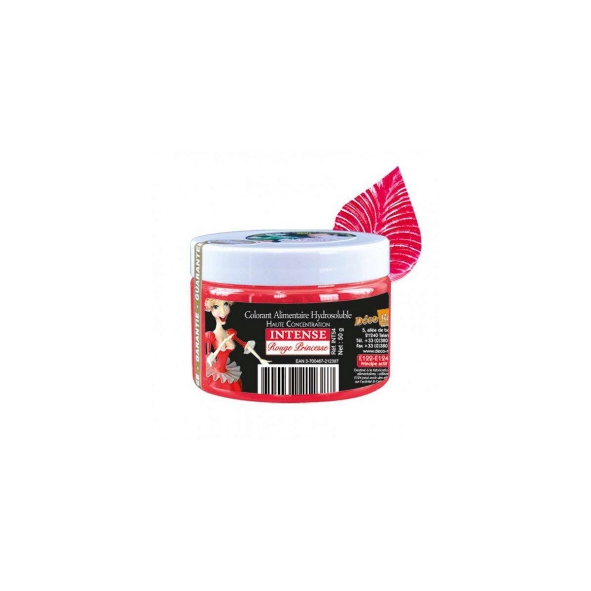 INTENS KLEURSTOF ROOD PRINSES E122-E124-E129 INT54 50GRPOT