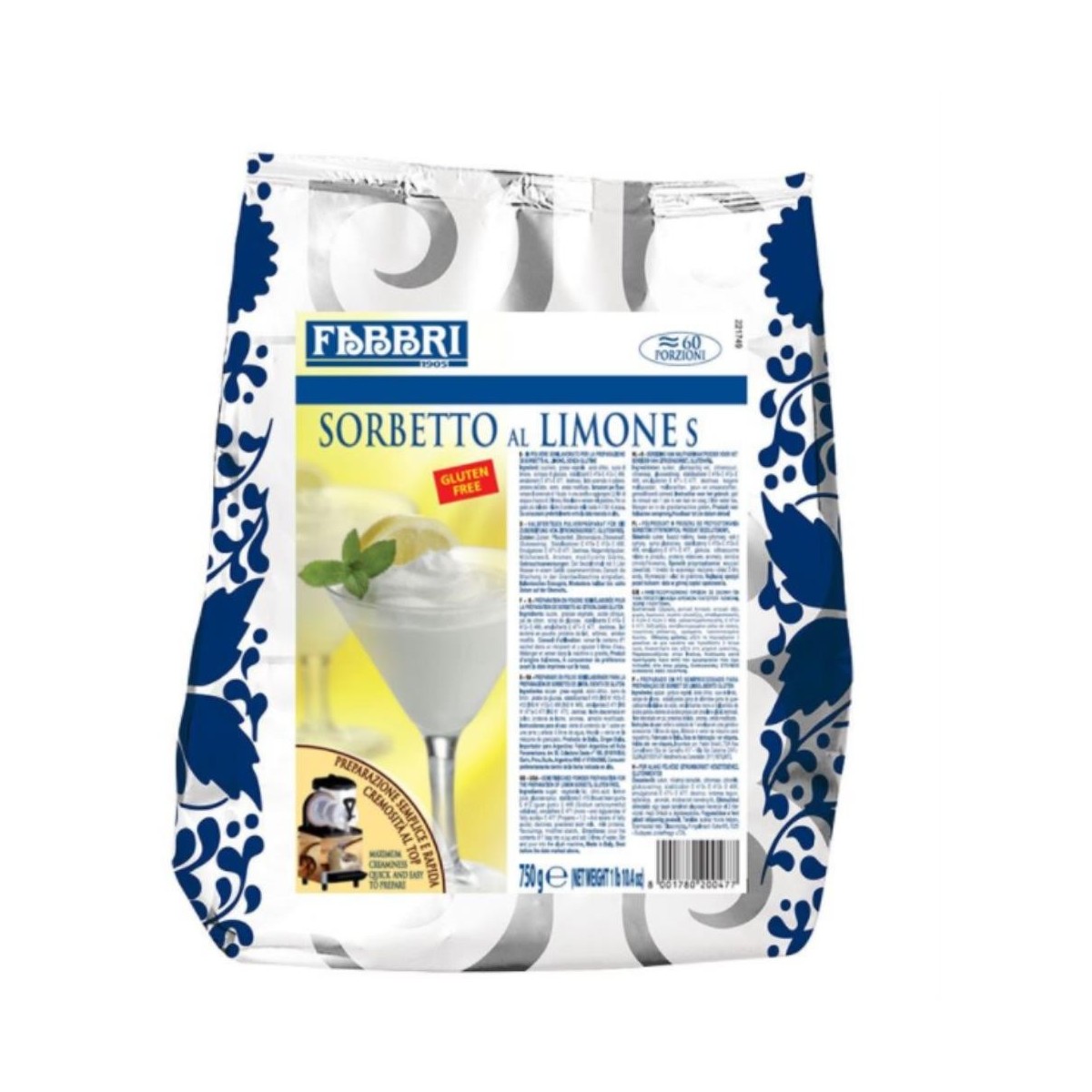 FABBRI SORBET CITRON SACHET DE 750GR