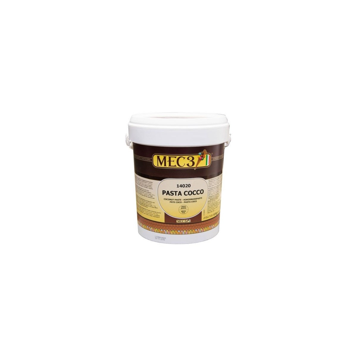 MEC3 14020 COCONUT MILK ICE CREAM PASTE 4KG  BUCKET