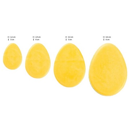 + 69947 ASS OEUFS PLAT PASTEL JAUNE 80 PC S/CDE