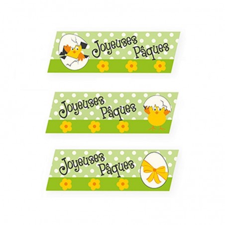 1053233 PLAQUETTE JOYEUSES PAQUES MASSEPAIN 7CM70PC