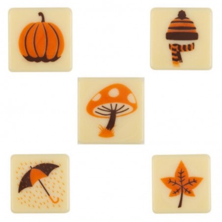 14398 PLAQUETTE AUTOMNE 2,5 X 2,5 CM 175 PCES S/CDE