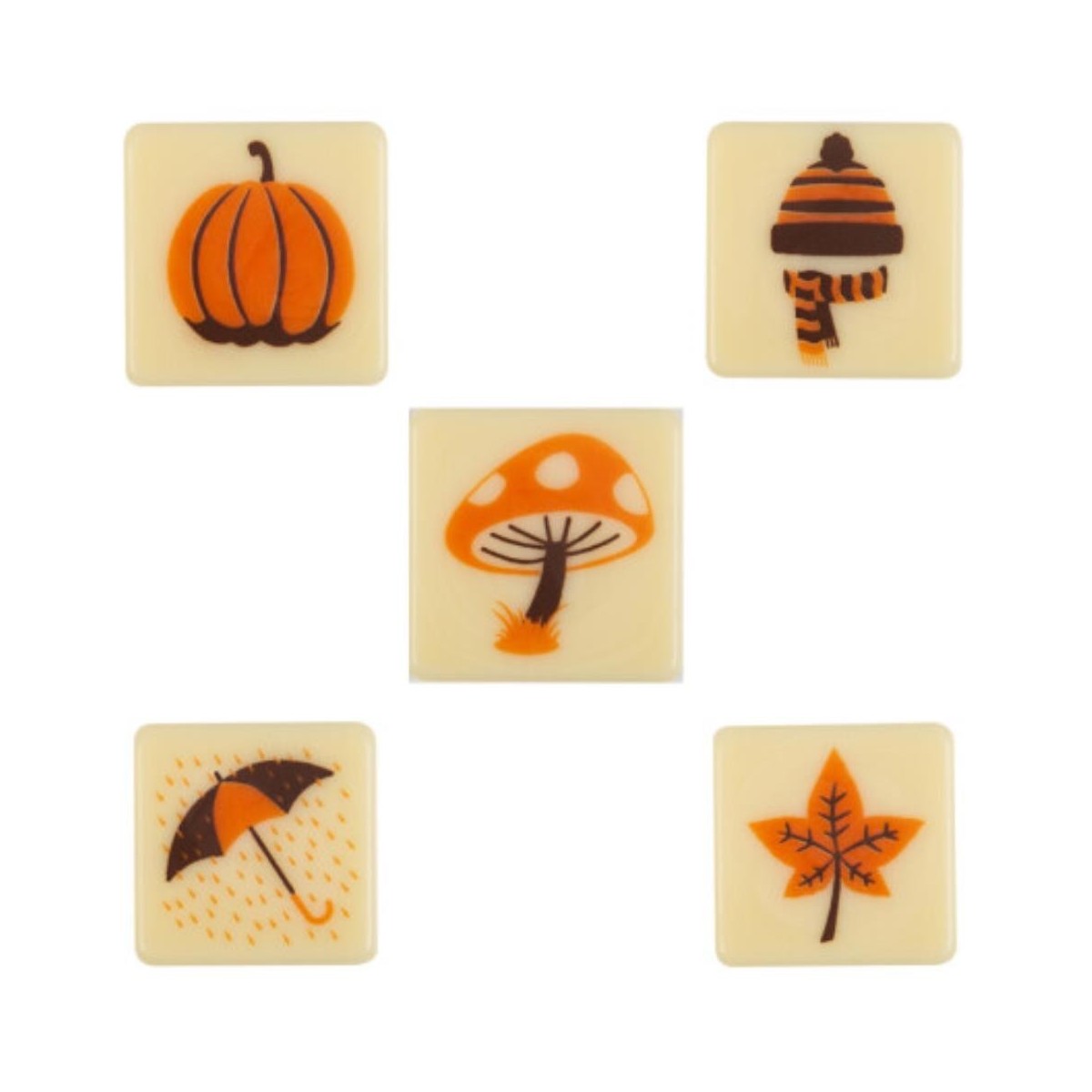 14398 PLAQUETTE AUTOMNE 2,5 X 2,5 CM 175 PCES S/CDE