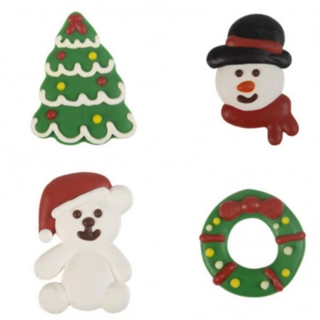 14488 KERSTASSORTIMENT 3 X 4 CM 60 STUKKEN  DOOS