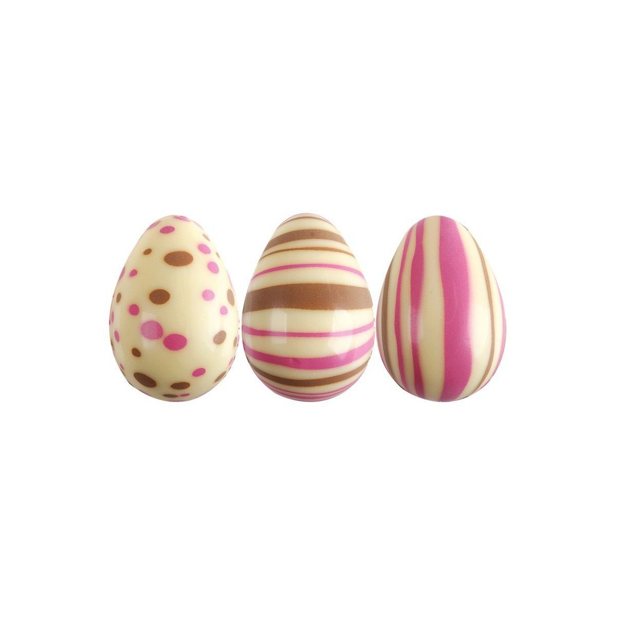 + 69445 OEUF BRUN ET ROSE 3,8 X 2,4CM 64PCES