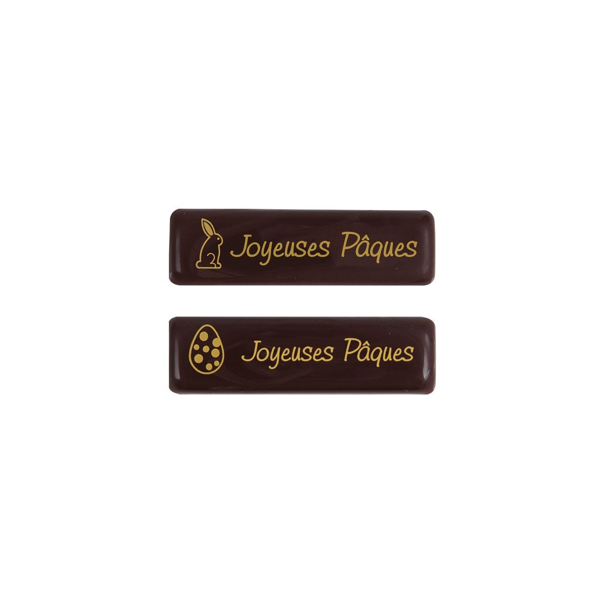 69643 MINI PLAQUETTE JOYEUSES PAQUES CHOCO4.5CM 300PC