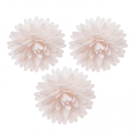 126166 POMPONS WHITE Ø 4,5CM 12PCS