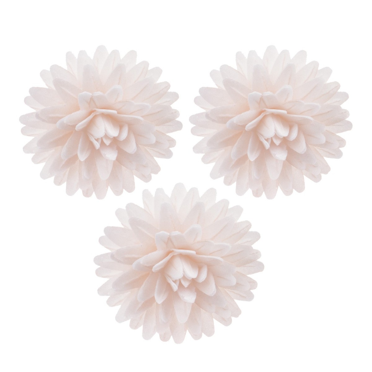 126166 POMPONS WHITE Ø 4,5CM 12PCS