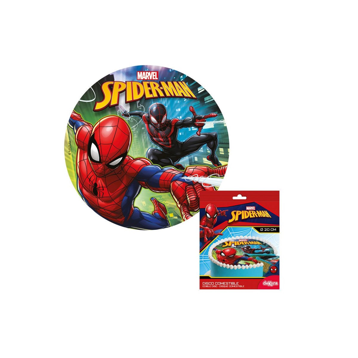 DISQUE SUCRE SPIDERMEN 20CM