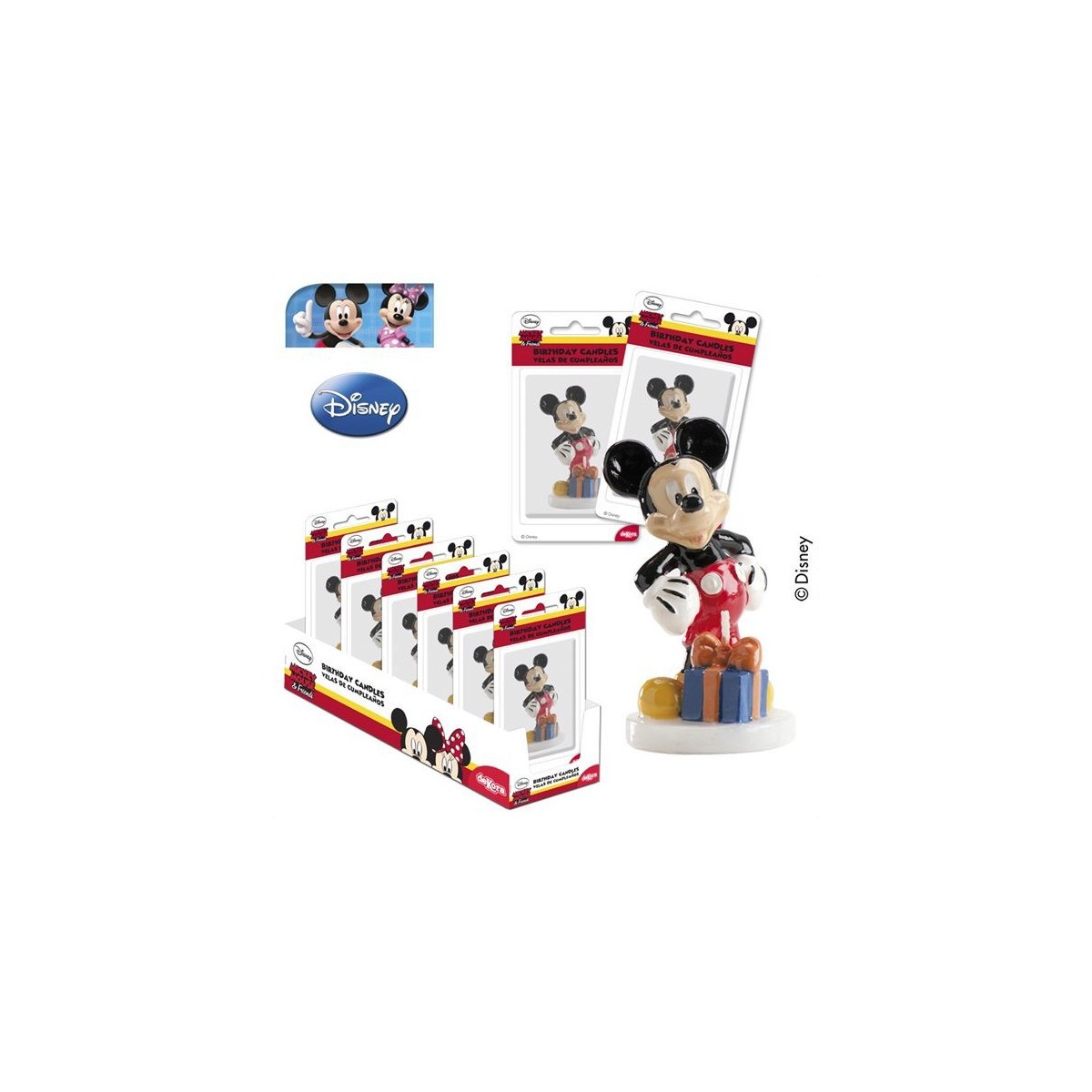 346027 DEK MICKEY 3D KAARSBLISTER