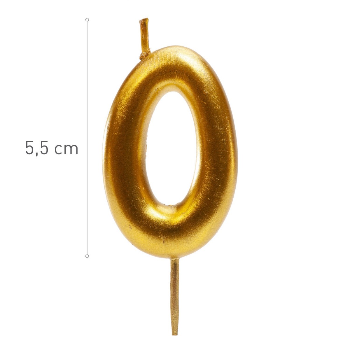 345420 GOLD CANDLE N°0 5,5CM