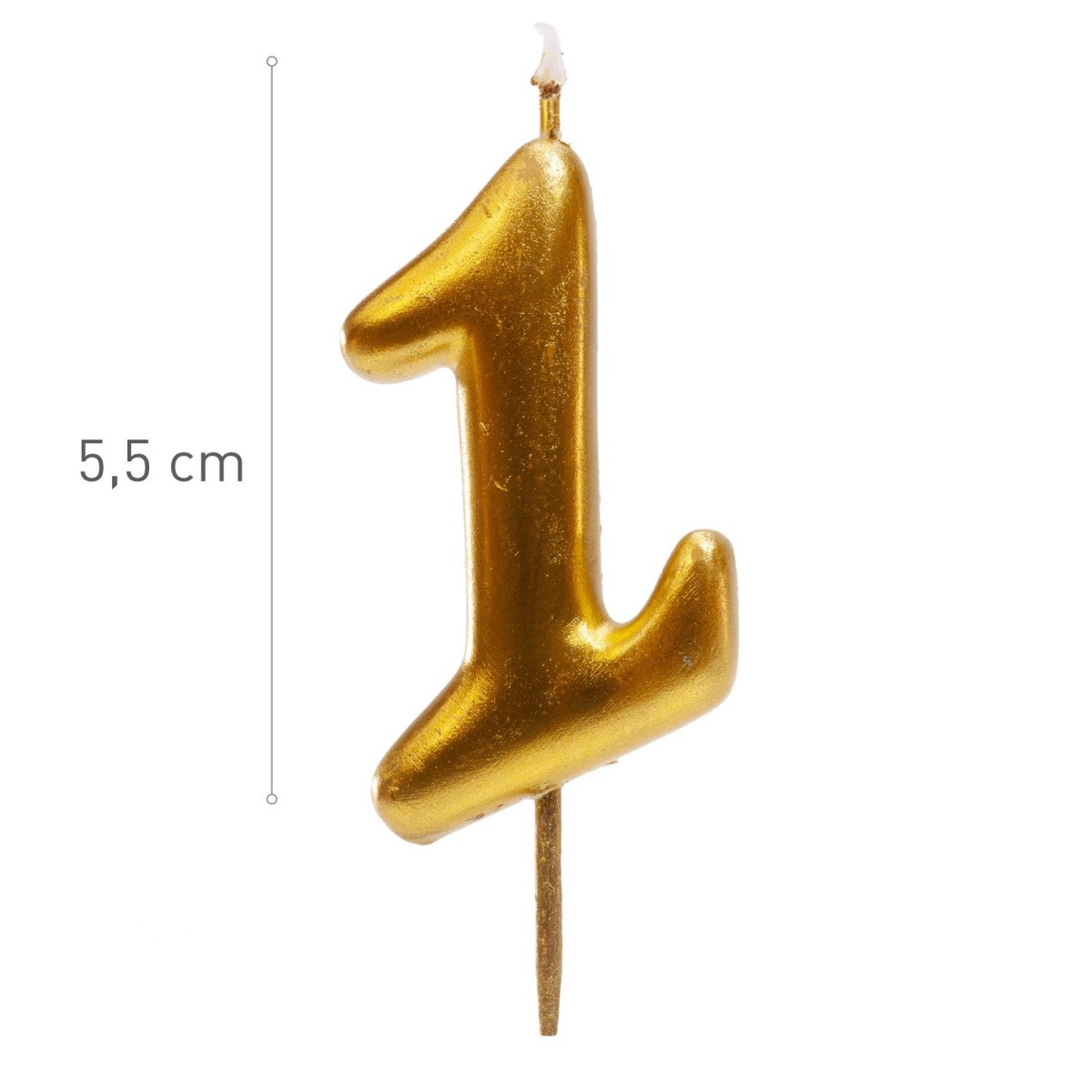 BOUGIE CHIFFRE OR N°1 5,5CM