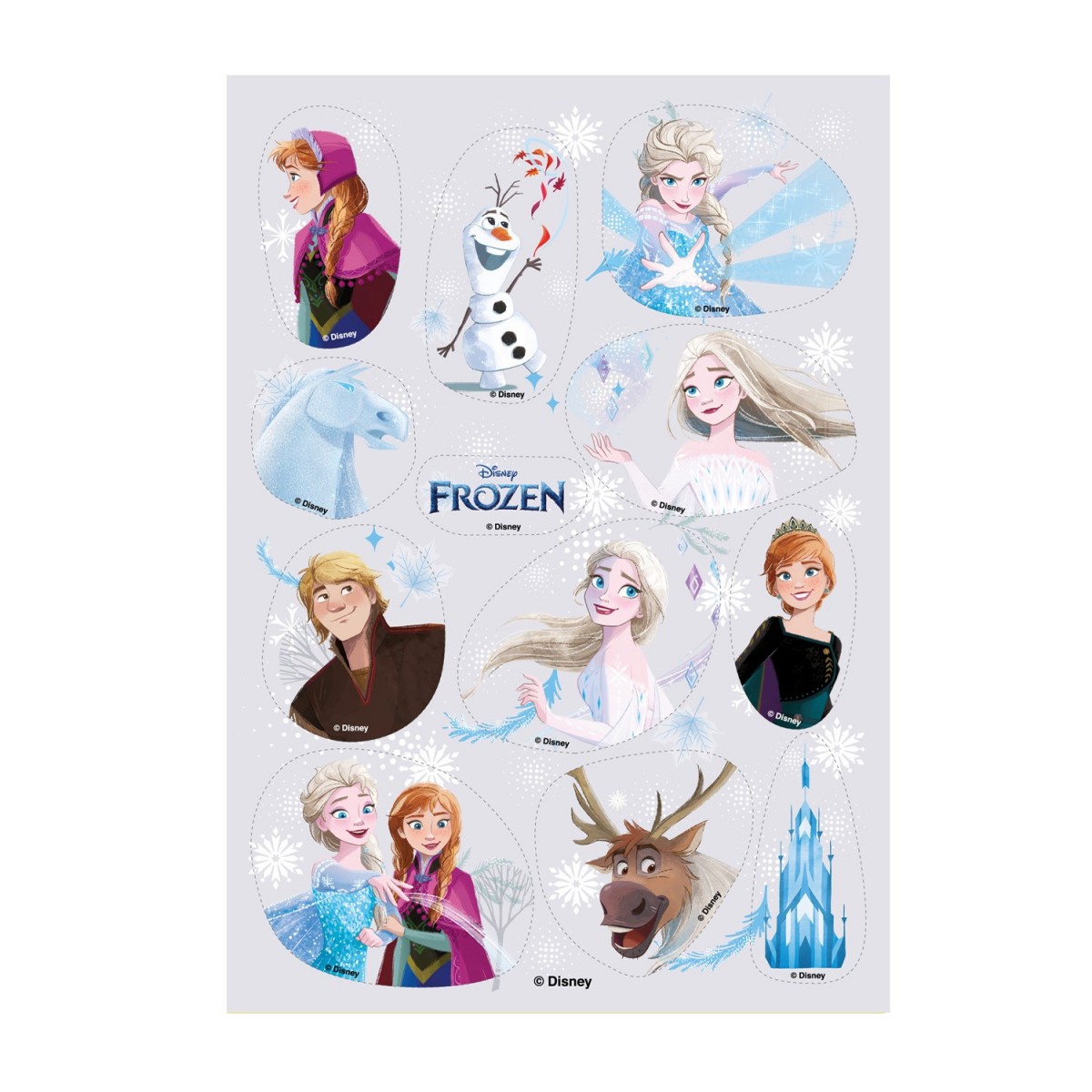 12 DECORS REINE DES NEIGES 2 AZYME A DECOUPER