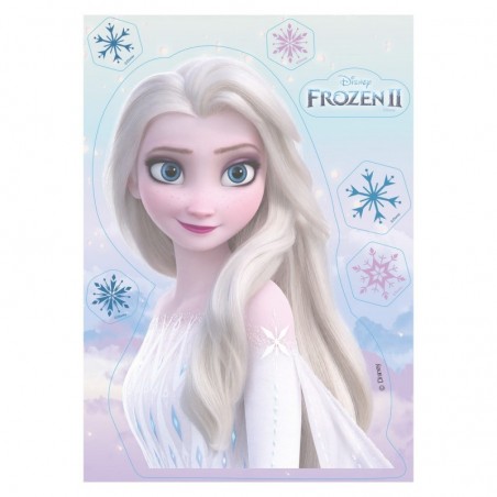 114412 HOSTIE SILHOUET ELSA FROZEN 14,8X21CM