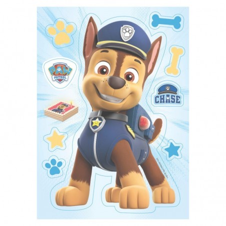 160167 HOSTIE SILHOUET PAW PATROL CHASE 14,8X21CM