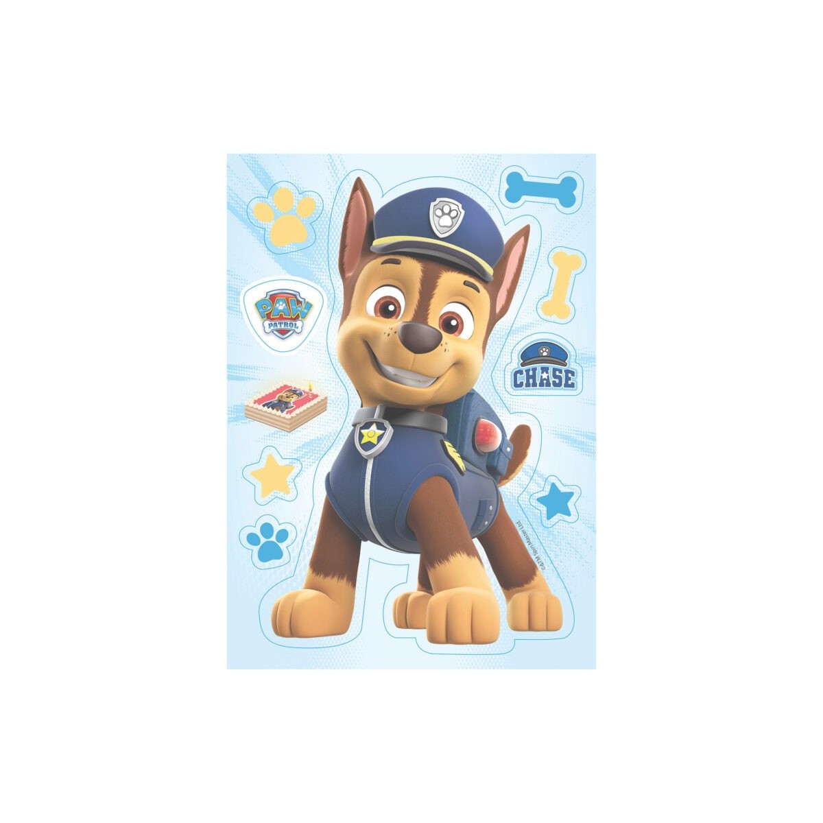 160167 HOSTIE SILHOUET PAW PATROL CHASE 14,8X21CM