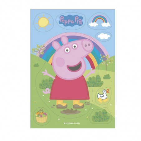 160182 HOSTIE SILHOUET PEPPA PIG 14,8X21CM