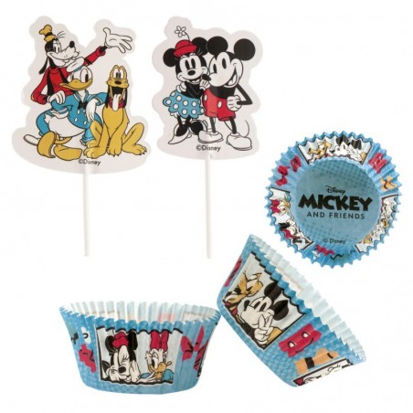 339269 24 CAISSETTES CUPCAKES + 24 TOPPERS MICKEY