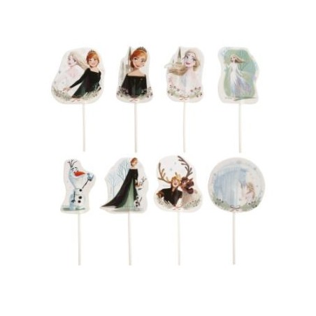 CAKE TOPPERS REINE DES NEIGES 8ASS 16PCS 