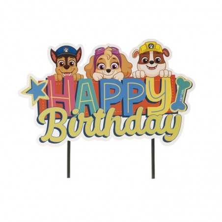 CAKE TOPPERS HAPPY BIRTHDAY PAT PATROUILLE  17,5X15CM