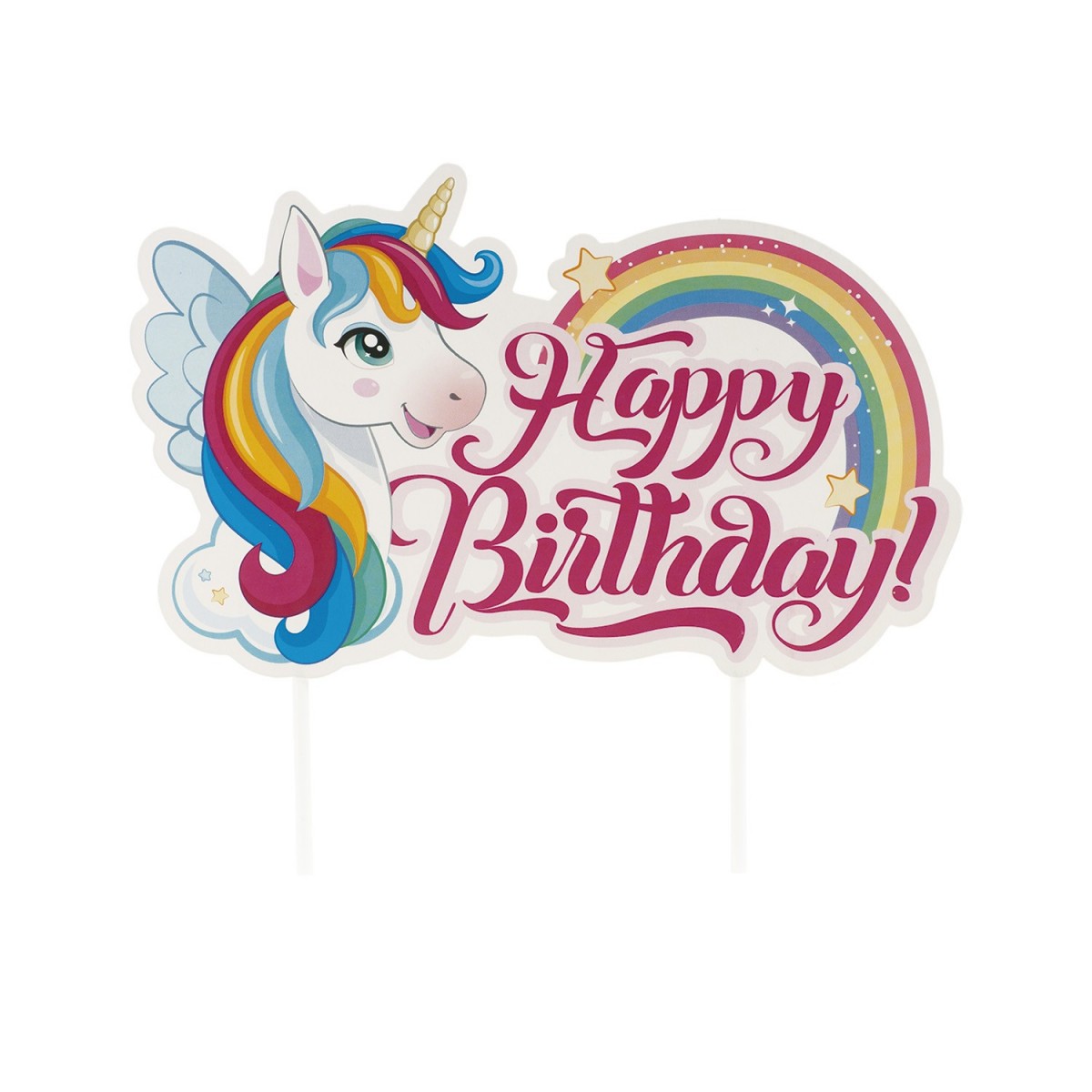 359013 CAKE TOPPERS UNICORN 17,5X15CM