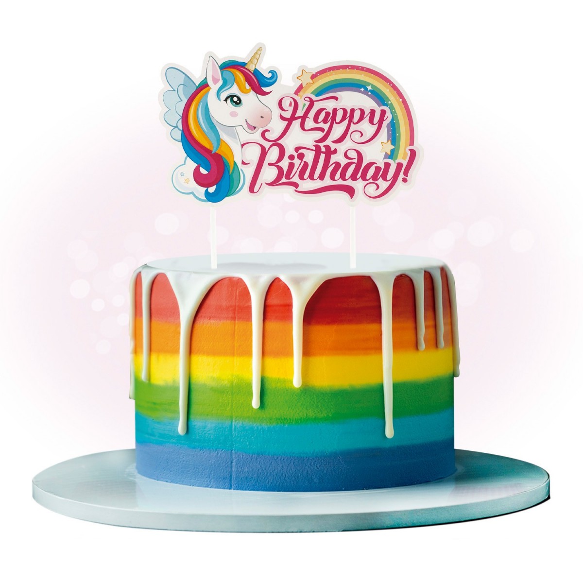 359013 CAKE TOPPERS UNICORN 17,5X15CM