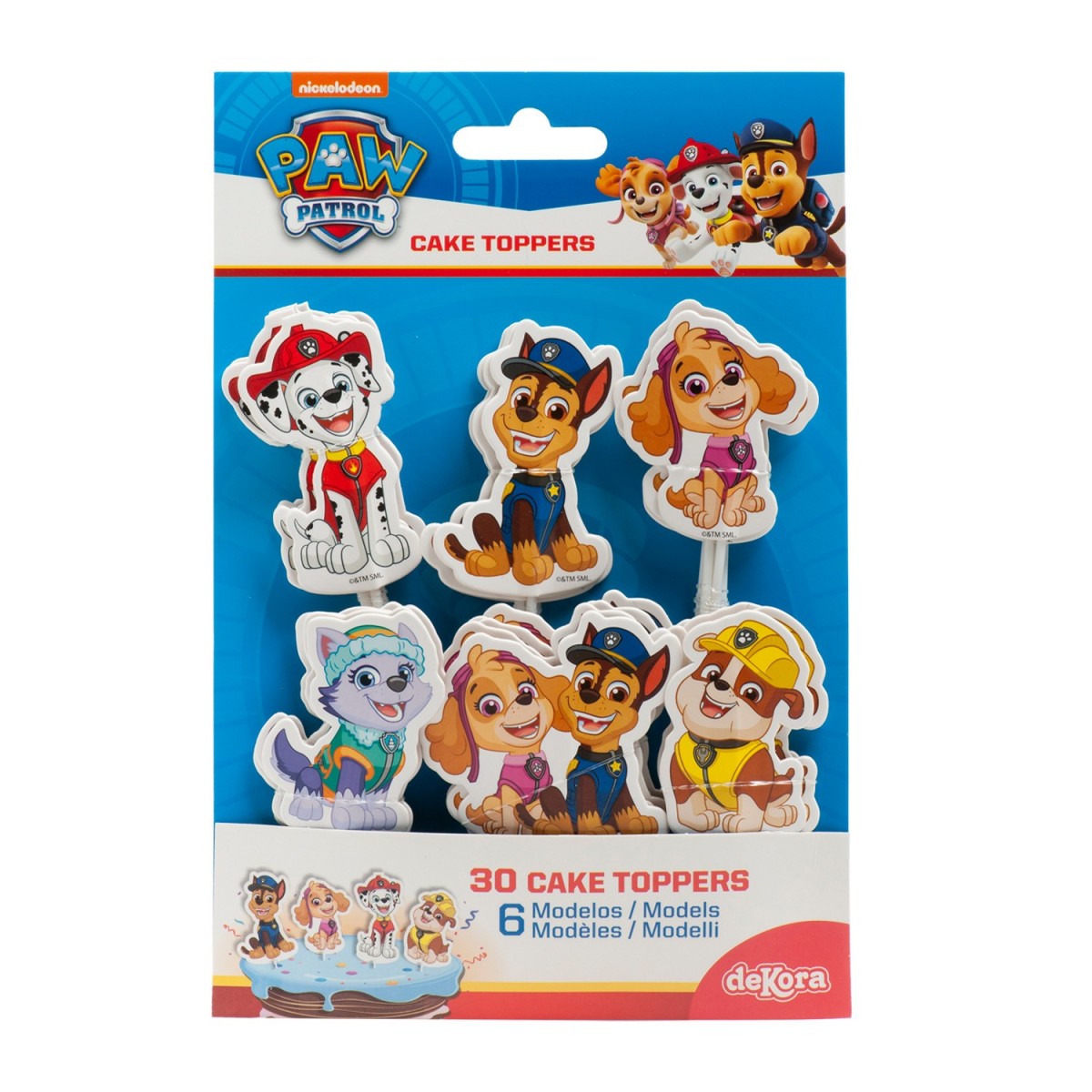 CAKE TOPPERS PAT PATROUILLE 6ASS 16PCS 