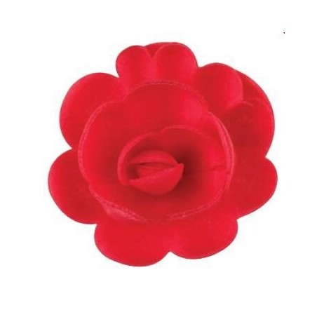 RG04.0/12 GRANDE ROSE ROUGE EN AZYME 40MM AROMEFRAISE 36 PCES